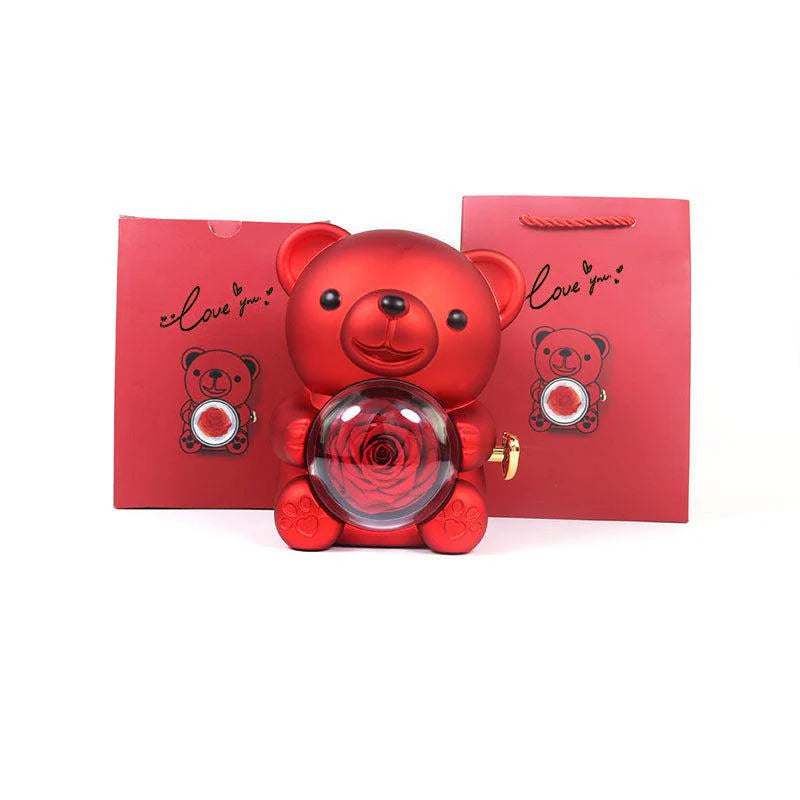 Rose Bear Jewelry Box