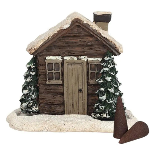 Holiday Log Cabin Incense Burner